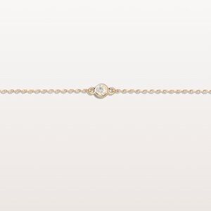 NWOT Aurate 14k Gold Birthstone Anklet White Topaz